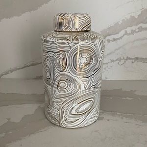 Contemporary Lidded White Porcelain Jar